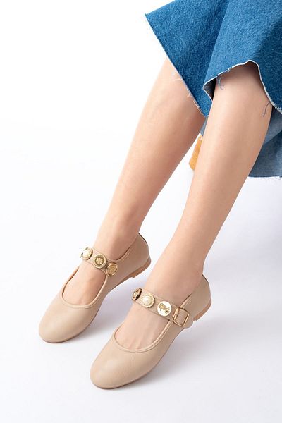 Moda Asmira Inf-6363 Nut Hard Hat Buckle Casual Shoes