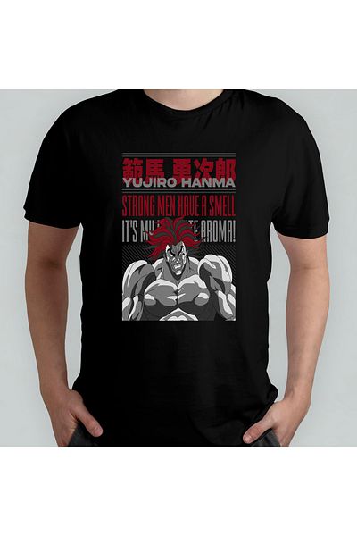 Pixxa Μπλουζάκι Unisex Crew Neck - Βαμβάκι 100% Yujiro Model 4 Baki Hanma