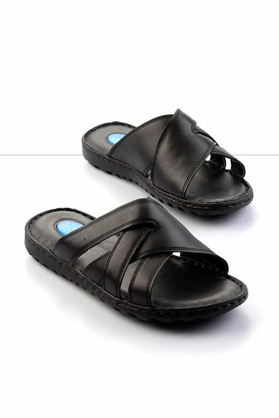 CihanShoes Orthopedic Men's Gather-Related Gel Sole Leather Slippers Safurance 40-45 Dimensions