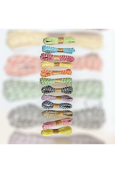 OZN AKSESUAR خيوط ورقية ملونة، 12 عبوة (10 م)