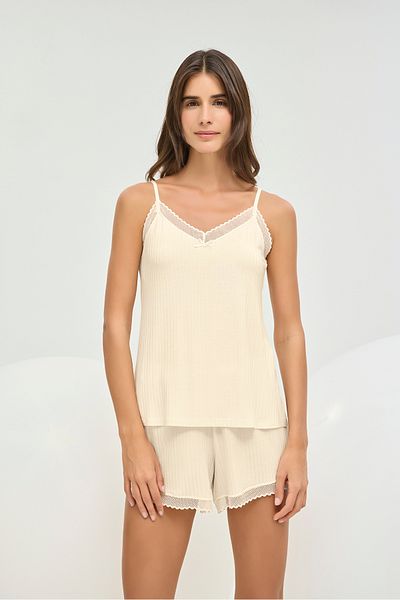 Sevim 15934 Thin Strap Shorts Set