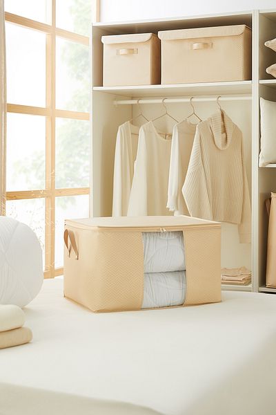 Ocean Home Textile Παπλωματοθήκη πουλόβερ μεγάλου μεγέθους παραθύρου μπεζ ψαροκόκκαλο 60x43x35