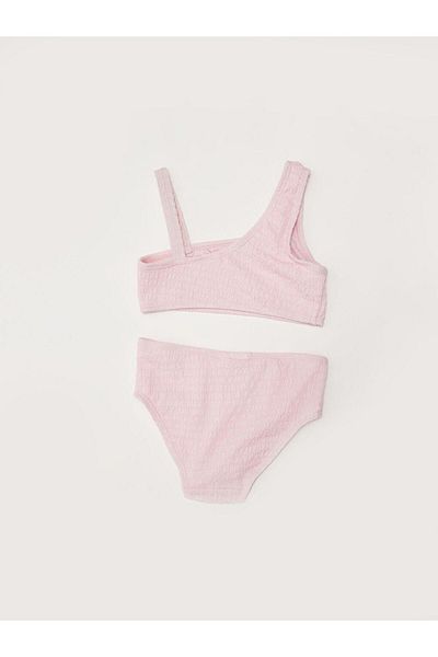 DEEP BEACH Textured fabric girl kids bikini suit