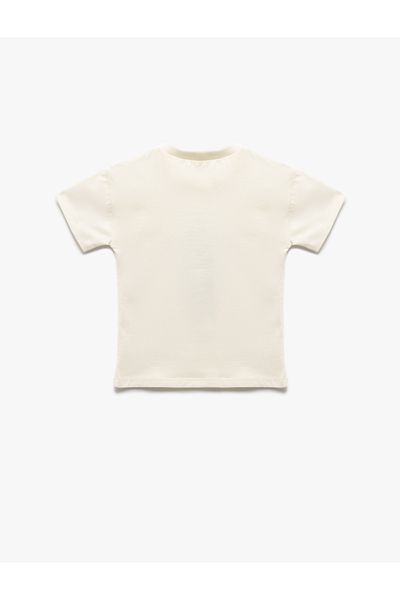 Koton Cotton Short Sleeve Printed Crew Neck T-Shirt