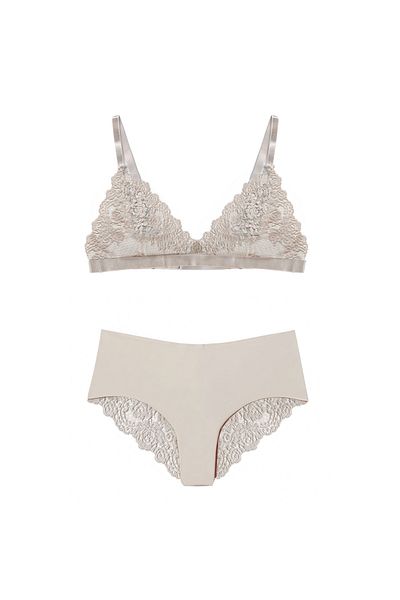 Simi Underwear Γυναικείο Σετ Πλυντηρίου Latte Sofisticated Ruched Beige