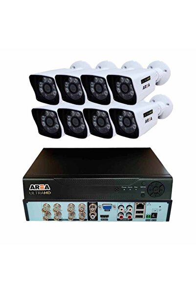 Area Güvenlik Sistemleri 8 Kanal 5Mp Destekli Dvr ve 5Mp Sony Lens 1080p 8 Ad...