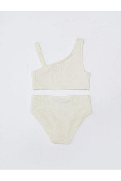 DEEP BEACH Textured Fabric Girl's Bikini Set