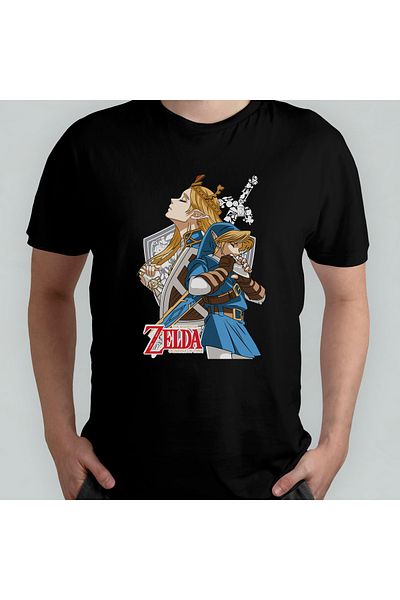Pixxa The Legend of Zelda - Link Unisex 100% βαμβακερό μπλουζάκι με λαιμόκοψη μοντέλο 1