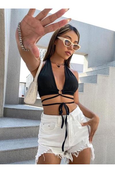 DEEP BEACH Halter Ball with Ring Detail