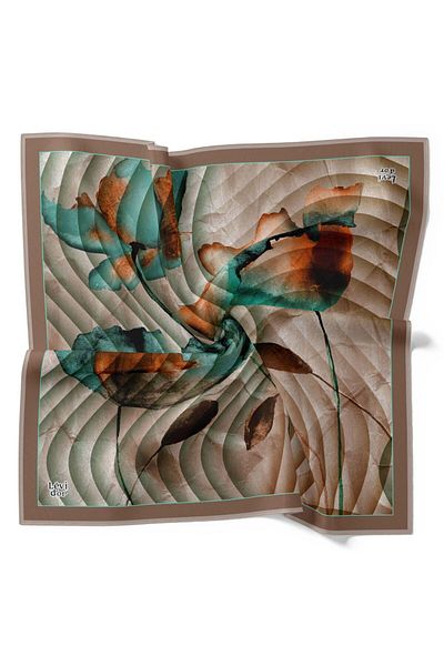 Levidor Wave Flower Pattern Sparkle Crystal Scarf