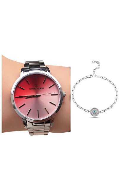 Daniel Klein Silver Çelik Sade Şık Kadın Kol Saati+%100 Çelik Bileklik