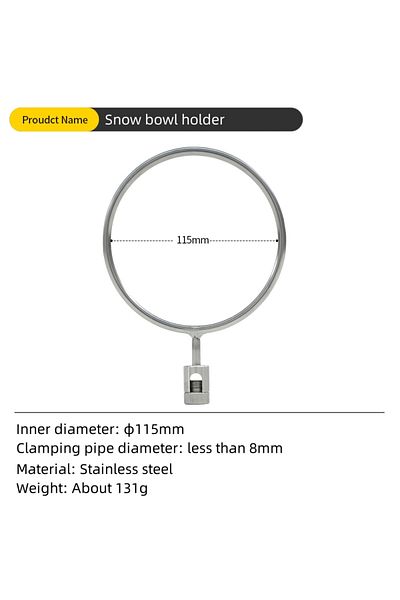 Choice Snow Bowl Hanger Outdoor IGT Table Supply Portable Light Pole Bracket Stainless Steel Desktop Bracke
