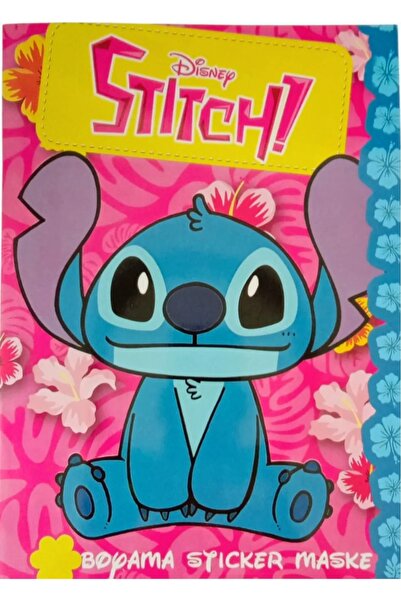 Genel Markalar Lilo Ve Stitch Boyama Kitabı Stickerlı Arka Kapak Kesilerek Ma...