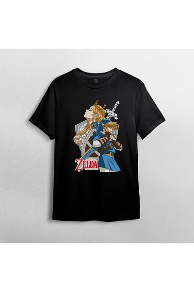 Pixxa The Legend of Zelda - Link Unisex 100% βαμβακερό μπλουζάκι με λαιμόκοψη μοντέλο 1