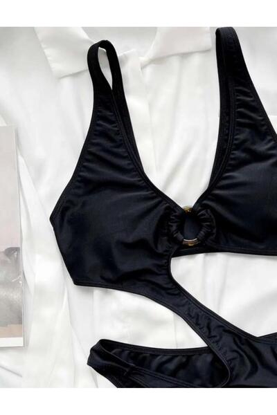 DEEP BEACH Cut Out Μαγιό με Αξεσουάρ Δαχτυλίδι - Db 200781 μα