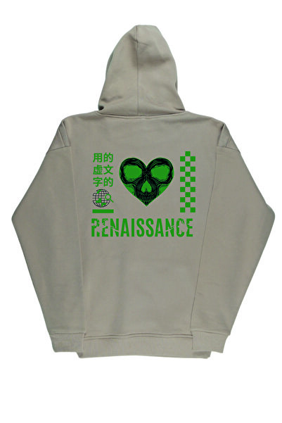 By Caspita Fashion Lenithra Renaissance Back Štampano Unisex Oversize kroj Be...