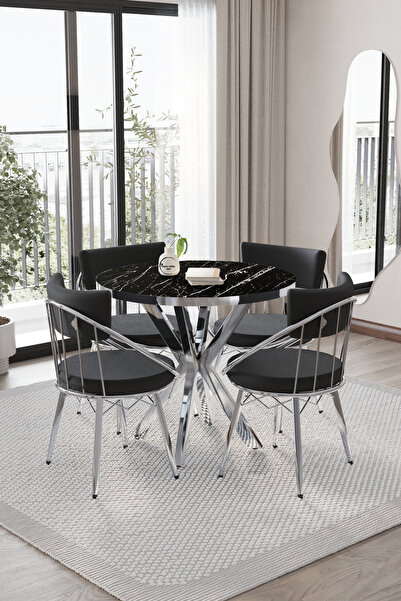 BY ORHAN GÜZEL İCON MUTFAK MASASI TAKIMI YEMEK MASASI TAKIMI 4 KİŞİLK MUTFAK ...