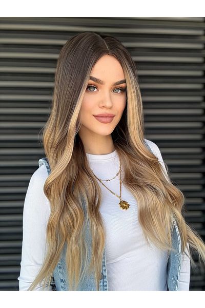 Fenomen Peruk New Season Perçemsiz Ombreli Vip Wig