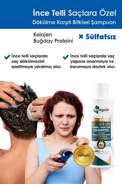 Reagain Anti-Hair Loss Natural Shampoo for Fine Hair 250ml