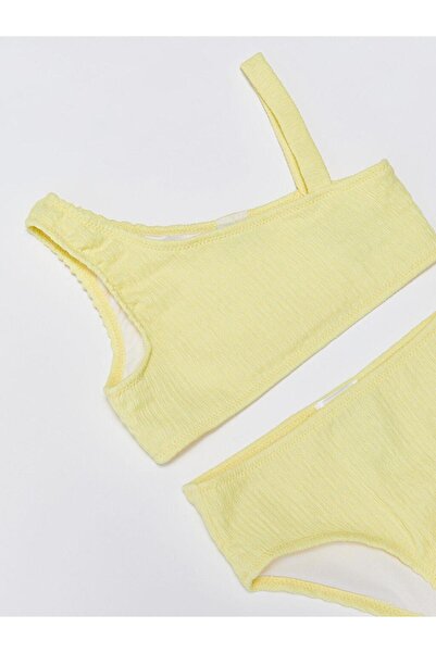 DEEP BEACH Textured Fabric Girl's Bikini Set