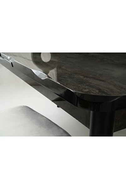 Evistro Ortadan Açılır Büyüyen 70x120cm Cappicino Ahşap Salon Yemek Masa Sandalye Takımı 4 Suna Sandalyeli
