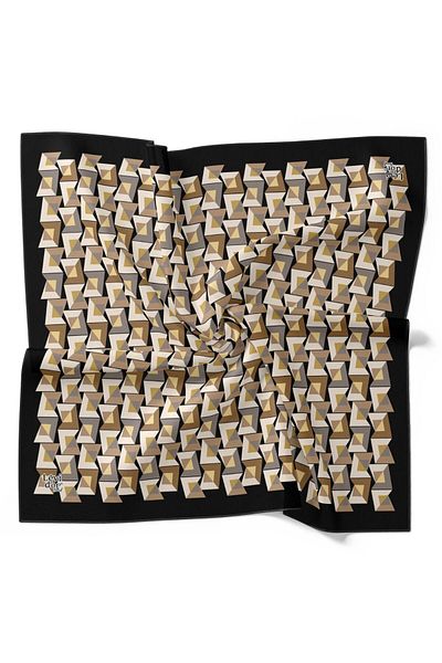 Levidor Φουλάρι με γεωμετρικό σχέδιο με τάση Twill