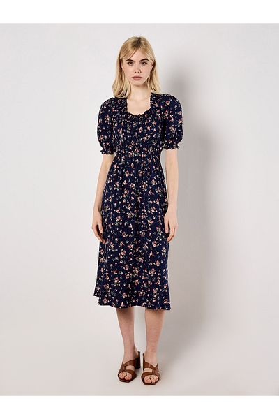 Apricot Geblümtes Ditsy-kleid Von Milk Maid