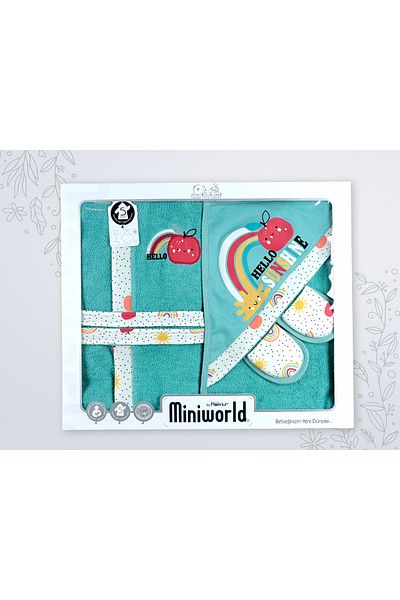 Miniworld 4 Piece Bathrobe Set Hello Sunshine