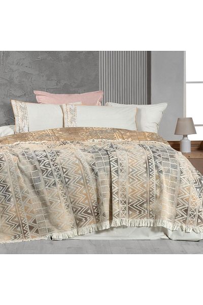 Sarev Raina Yellow Double 100% Cotton Yarn Dyed Pique Set