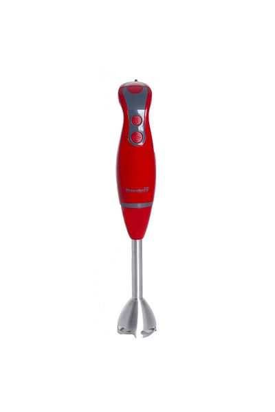 Hausberg Blender de mana HB-7672RS, 300 W, Lama din otel inoxidabil,Tija de otel inoxidabil, 2 viteze, Rosu