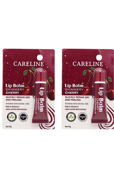 Careline 2 pieces of cherry lip balm 10g