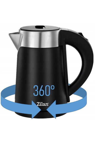 Zilan Ηλεκτρικός βραστήρας ZLN3387 Μαύρος με διπλά τοιχώματα, ισχύς 800W, χωρητικότητα 0,8L, ανοξείδωτος χάλυβας