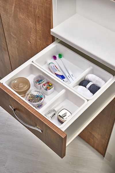 Fesya Home Finesse 2-Pack Duekorganizer, Bathroom and Drawer Organizer White