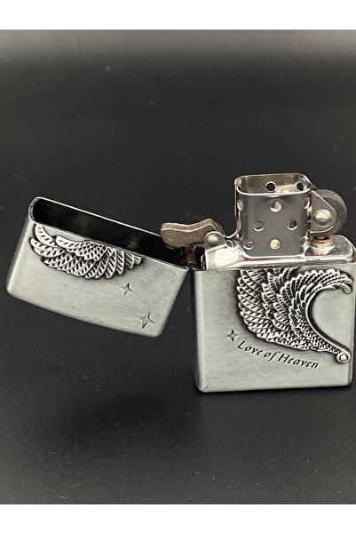 Ersoy Özel seri metalik gümüş kabartmalı çakmak