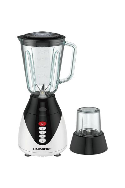 Hausberg Blender HB-7760NG, 300W, 1.5L, 3 viteze, Functie Pulse, maruntire gheata, 4 lame detasabile, negru