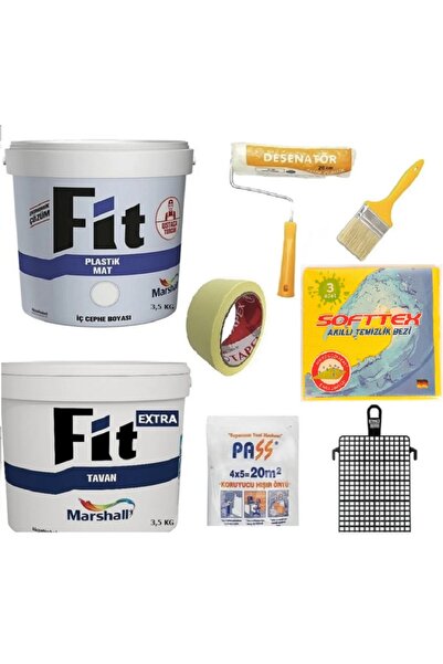 Marshall Fit Plastik Su Bazlı Duvar Boyası 3,5 kg  Fit Tavan Boyası 3,5 kg 6 ...