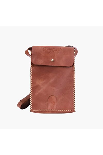 Derycraft El Yapımı Deri Telefon Çantası