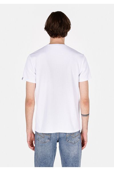 Colin's Regular Fit Round Neck Jacquard Men's White Short Sleeve T-Shirt
