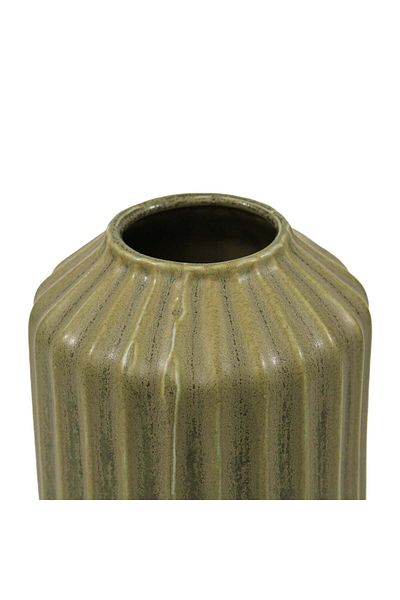 Ella Home Italia Vaza Sharp, Ceramica, Verde, 27cm