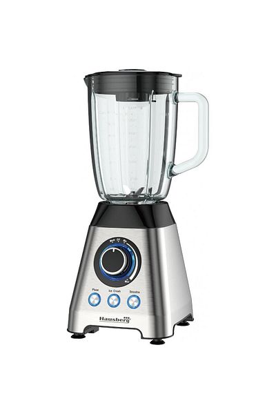 Hausberg Blender, Hausberg HB-7764, doua viteze cu pulsatii, recipient sticla 1.8 L, 1200 W