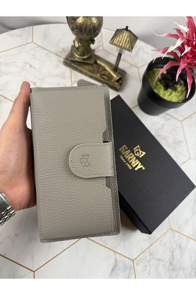 Garniy Mink Wallet with Phone Compartment and Handle, Large Compartment