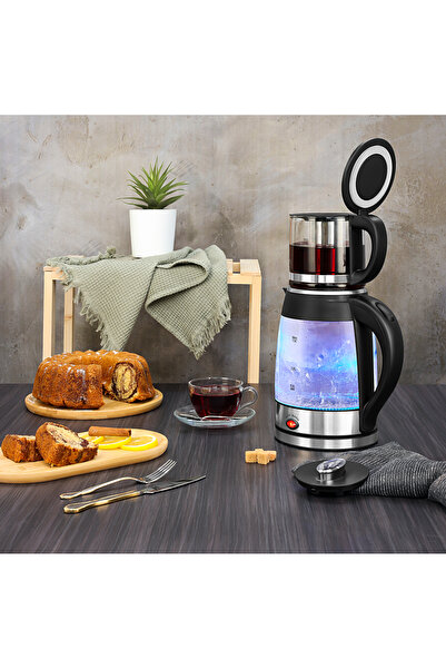 Zilan Ηλεκτρικός βραστήρας plus σετ βραστήρα ZLN4858 Ασημί, ισχύς 2200W, χωρητικότητα 1,8L και 0,8L