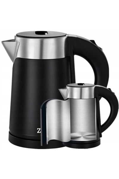 Zilan Ηλεκτρικός βραστήρας ZLN3387 Μαύρος με διπλά τοιχώματα, ισχύς 800W, χωρητικότητα 0,8L, ανοξείδωτος χάλυβας