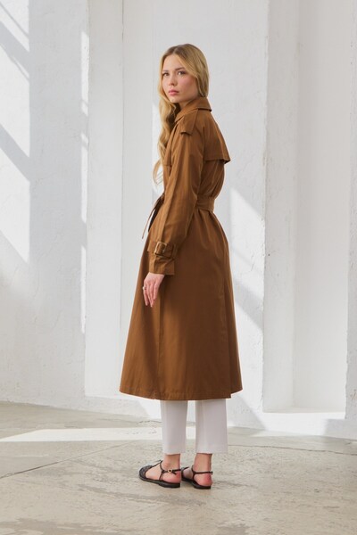 QANU Klasik Trençkot Taba