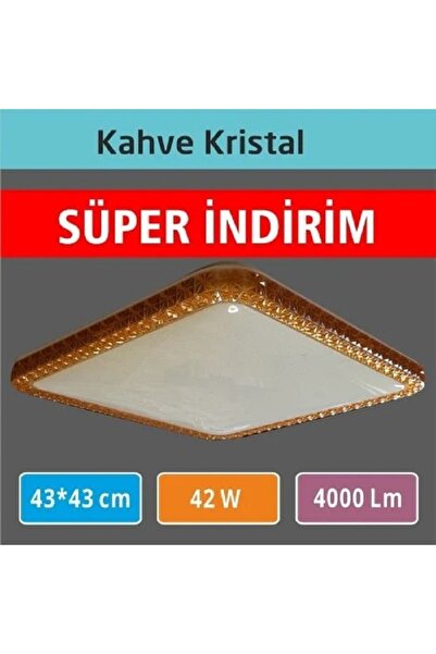 ERBAY 43x43 Mavi Kristal Kapak Sıva Üstü Led Armatür Dekaratif Tavan Armatür 42w