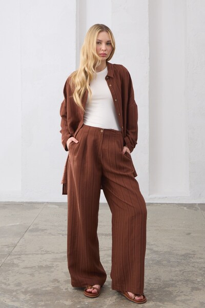 QANU Modal Pantolon Kahverengi