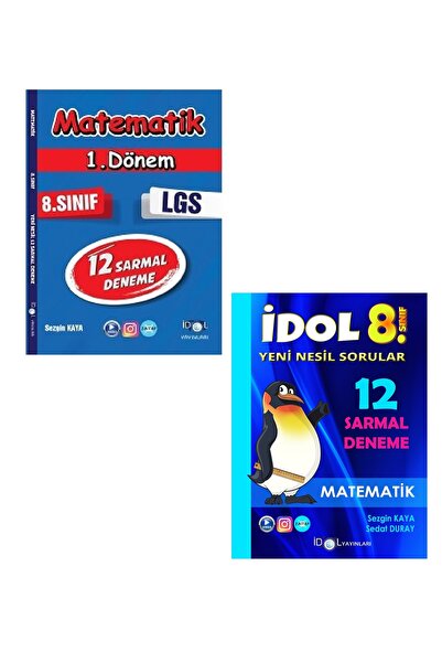 İdol Yayınları Idol 8.sınıf Matematik 12'li ve Matematik Ilk Dönem 12'li Sarmal Deneme 2 Kitap