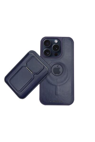 ERMER IPHONE 15 PROMAX İÇİN MAGSAFE CÜZDANLI MIKNATISLI LÜKS DERİ KILIF