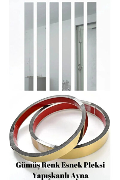 Kurtulan Lazer Tasarım Kendinden Yapışkanlı Şerit Pleksi Ayna 3cm*240cm (1 ADET)