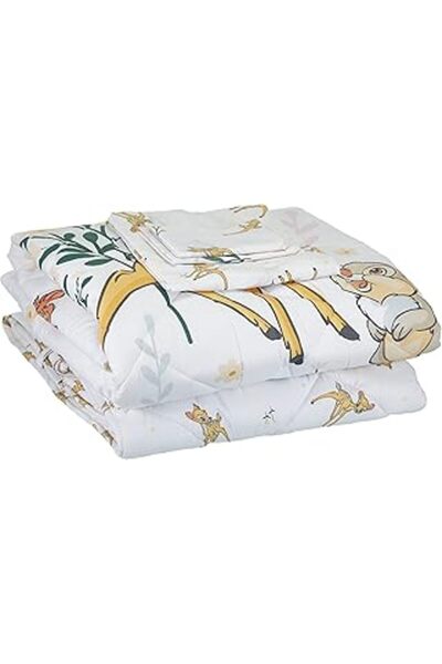 Mu Art Ahşap Taç Disney Bambi Licensed Character Printed 100% Cotton Sleep Se...